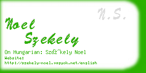 noel szekely business card